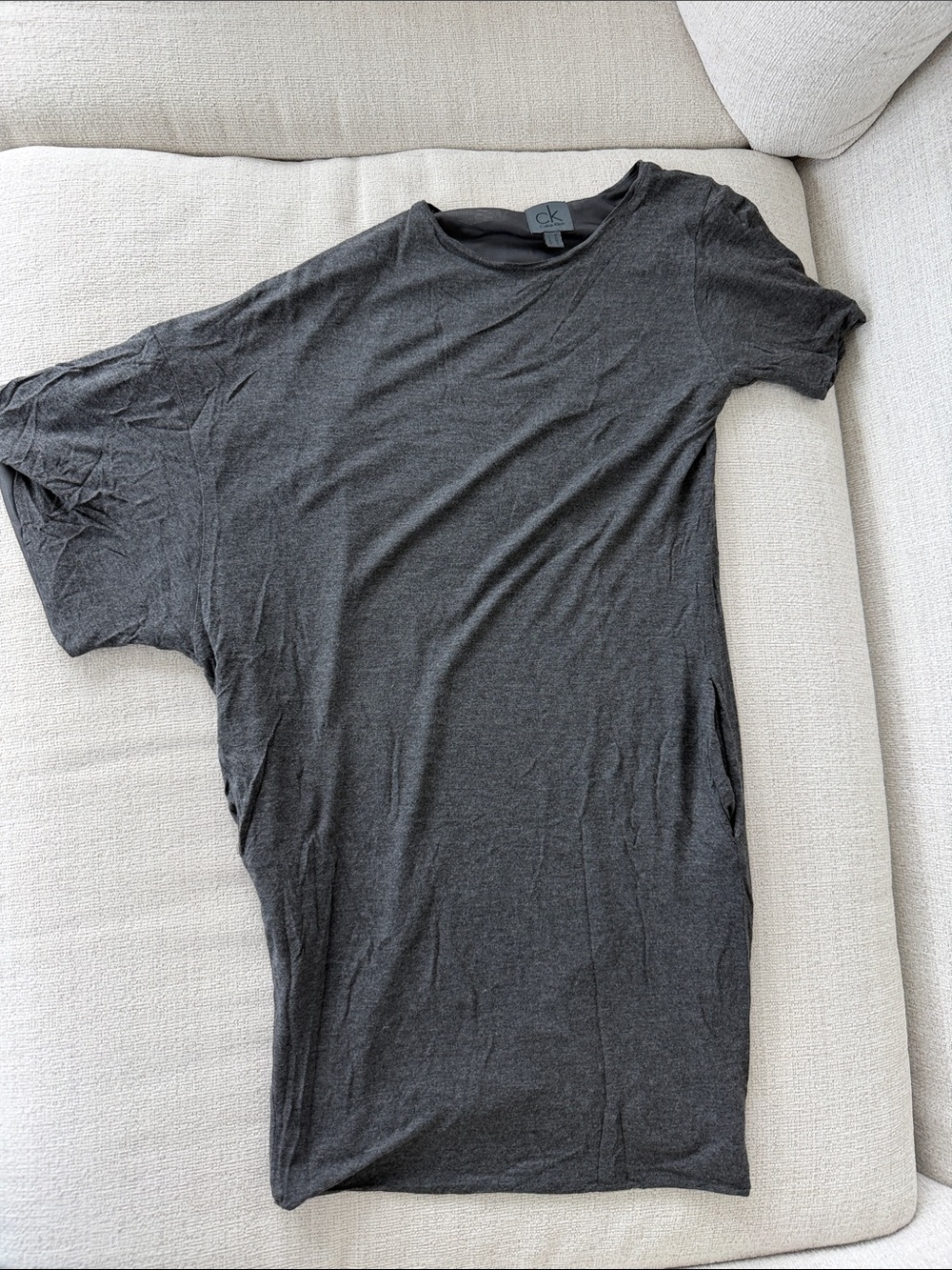 Calvin Klein Dark Gray Crew Neck Short Sleeve Tee